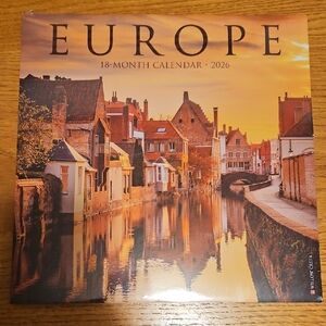Europe 18-Month Wall Calendar 2026
